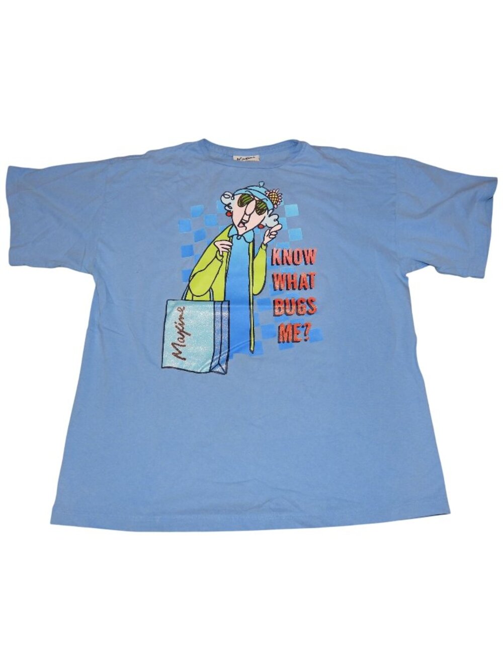 Vintage 90s Hallmark Maxine Jerry Leigh Know What Bugs Me? Everything T-Shirt XL